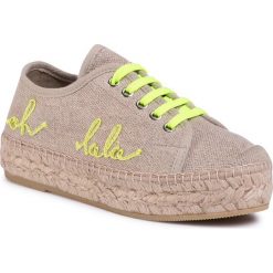 Espadryle VIDORRETA - Blucher 06092 Piedra. Brązowe espadryle damskie Vidorreta, bez wzorów, z tworzywa sztucznego, bez obcasa, na płaskiej podeszwie. Za 399,00 zł.