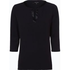 Comma - Bluzka damska, niebieski. Niebieskie bluzki damskie marki comma, bez wzorów, z satyny, eleganckie, bez kołnierzyka, bez rękawów. Za 199,95 zł.