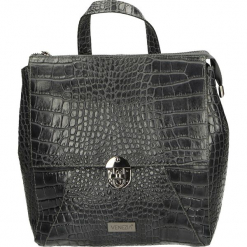 Torba - 4-109-M C GRS. Szare torebki klasyczne damskie Venezia, w paski, ze skóry. Za 239,00 zł.