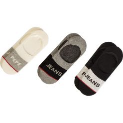 Zestaw 3 par stopek damskich PEPE JEANS - Luneta PLU10374 Ecru/Dulwich Navy/Grey Marl 00A. Szare skarpetki damskie Pepe Jeans, bez wzorów, z elastanu. Za 79,00 zł.
