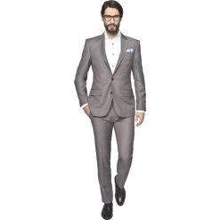 Garnitury: garnitur sallent 313 beż slim fit