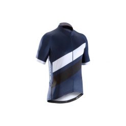 Koszulka krótki rękaw na rower szosowy ROADCYCLING 500 męska. Niebieskie koszulki sportowe męskie marki B'TWIN, xl, z elastanu. W wyprzedaży za 59,99 zł.