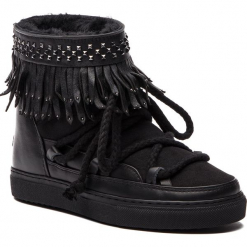 Buty INUIKII - Sneaker Fringes 70202-29 Black. Czarne buty zimowe damskie marki Inuikii, ze skóry. Za 1409,00 zł.
