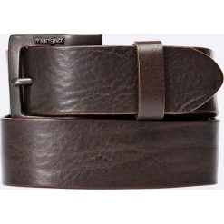 Wrangler - Pasek. Pomarańczowe paski męskie Wrangler, w paski, ze skóry. W wyprzedaży za 109,90 zł.