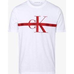 Calvin Klein Jeans - T-shirt męski, biały. Białe t-shirty męskie Calvin Klein Jeans, m, bez wzorów, z jeansu, bez kołnierzyka. Za 179,95 zł.