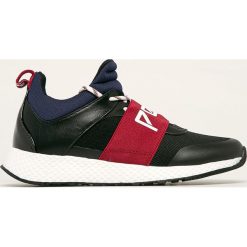 Pepe Jeans - Buty. Czarne buty sportowe damskie Pepe Jeans, bez wzorów, z jeansu, sportowe. W wyprzedaży za 299,90 zł.