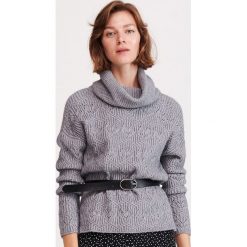 Sweter z golfem - Szary. Szare swetry damskie Reserved, s, bez wzorów, bez rękawów. Za 79,99 zł.