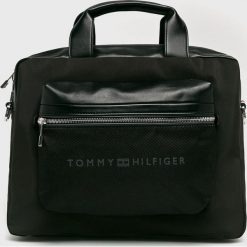 Tommy Hilfiger - Torba. Czarne torby na laptopa marki TOMMY HILFIGER, w paski, z poliesteru. Za 699,90 zł.