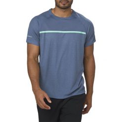 Koszulka Asics Short Sleeve Top M Ciemno-Niebieska. Niebieskie koszulki męskie Asics, m, bez wzorów, ze skóry, bez kołnierzyka, z krótkim rękawem, krótkie, do biegania. Za 69,99 zł.
