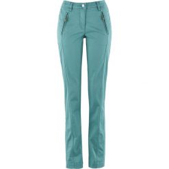 Chinosy damskie: Spodnie chino ze stretchem bonprix niebieski mineralny