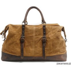 WAX VAMP VINTAGE XL™ baw+skóra - KHAKI. Brązowe torby męskie na ramię marki Pakamera, ze skóry, na ramię. Za 489,00 zł.