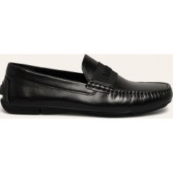 Emporio Armani - Półbuty skórzane. Czarne mokasyny męskie ze skóry. Za 899,90 zł.