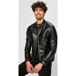 Calvin Klein Jeans - Kurtka. Czarne płaszcze męskie Calvin Klein Jeans, m, bez wzorów, z bawełny, krótkie, bez kaptura. W wyprzedaży za 679,90 zł.