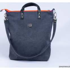 Torebka worek z grubego płótna Grey neon. Szare torebki worki Pakamera, ze skóry. Za 135,00 zł.