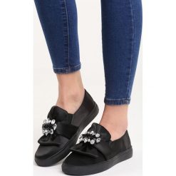 Trampki damskie slip on: Czarne Slip On Never Too Late