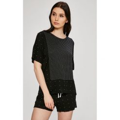 Dkny - Top piżamowy. Czarne piżamy damskie marki DKNY, s, z elastanu. W wyprzedaży za 119,90 zł.