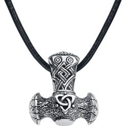 EtNox Magic and Mystic Thor's Hammer Naszyjnik srebrny. Szare naszyjniki męskie marki etNox Magic and Mystic, srebrne. Za 164,90 zł.