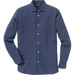 Koszula flanelowa bonprix niebieski wzorzysty. Niebieskie koszule męskie bonprix, m, bez wzorów, bez kołnierzyka, bez rękawów. Za 89,99 zł.