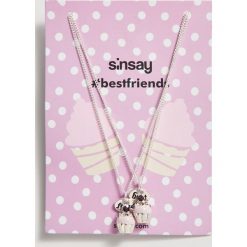 Naszyjniki BFF z zawieszkami - Jasny szary. Szare naszyjniki damskie Sinsay. Za 15,00 zł.