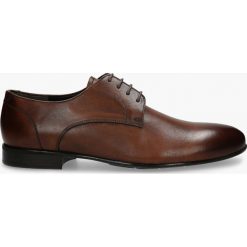 Półbuty brązowe Lincoln. Pomarańczowe buty wizytowe męskie Badura, bez zapięcia. Za 399,99 zł.