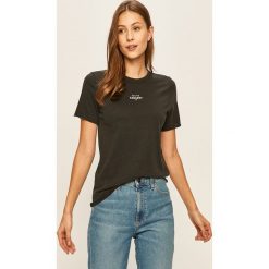 Only - T-shirt. Zielone bluzki damskie ONLY, s, z nadrukiem, z bawełny, z okrągłym kołnierzem. W wyprzedaży za 49,90 zł.