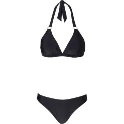 Stroje dwuczęściowe damskie: Bikini z ramiączkami wiązanymi na szyi (2 części) bonprix czarny