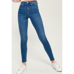 Jeansy skinny high waist - Niebieski. Niebieskie spodnie z wysokim stanem Sinsay, z jeansu. W wyprzedaży za 59,99 zł.