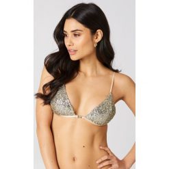 For Love & Lemons Biustonosz z cekinami Eloise - Gold. Szare biustonosze bardotka For Love & Lemons, z poliesteru. W wyprzedaży za 206,69 zł.