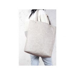 Mega Shopper bag beżowa torba oversize Vegan. Brązowe shopper bag damskie Hairoo, w paski. Za 170,00 zł.