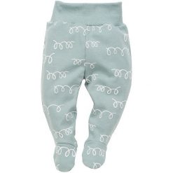 Pinokio Spodnie Dziecięce Happy Llama 56 Zielone. Zielone śpiochy niemowlęce Pinokio, bez wzorów, z bawełny. Za 35,00 zł.
