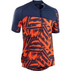 Koszulka krótki rękaw na rower MTB ST 500 męska. Niebieskie koszulki męskie ROCKRIDER, xl, bez wzorów, z elastanu, rowerowe. Za 99,99 zł.
