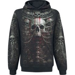 Spiral Death Ribs Bluza z kapturem czarny. Czarne bluzy męskie marki Spiral, l, z nadrukiem, z kapturem, bez rękawów, z kapturem. Za 164,90 zł.