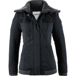 Kurtka zimowa bonprix czarny. Czarne kurtki damskie bonprix, na zimę, bez wzorów, z dzianiny. Za 219,99 zł.