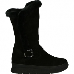 Botki - 107460 BLAC S. Czarne botki damskie na zamek Venezia, ze skóry. Za 429,00 zł.