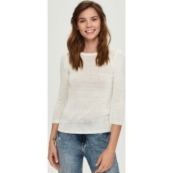 Lekki sweter - Kremowy. Białe swetry klasyczne damskie Sinsay, l. Za 39,99 zł.