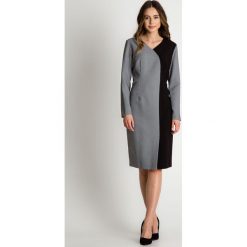 Asymetryczna sukienka z długim rękawem BIALCON. Czarne sukienki damskie BIALCON, na co dzień, bez wzorów, eleganckie, z asymetrycznym kołnierzem, z długim rękawem, długie, asymetryczne. W wyprzedaży za 89,00 zł.