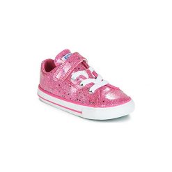 Buty Dziecko Converse CHUCK TAYLOR ALL STAR 1V GALAXY GLIMMER OX. Różowe trampki dziewczęce Converse, bez wzorów, bez zapięcia. Za 199,00 zł.