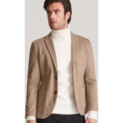 Marynarka w sportowym stylu - Beżowy. Brązowe marynarki męskie Reserved, s, bez wzorów, sportowe. Za 239,99 zł.