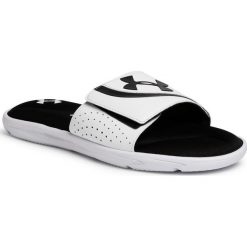 Klapki UNDER ARMOUR - Ua M Ignite Vi Sl 3022711-100 Wht. Białe sandały męskie Under Armour, ze skóry ekologicznej, bez zapięcia. W wyprzedaży za 119,00 zł.