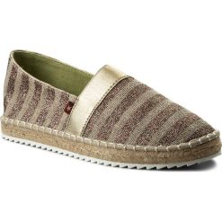 Espadryle BIG STAR - AA274189 Gold. Żółte espadryle damskie marki BIG STAR, na co dzień, bez wzorów, z tworzywa sztucznego, retro, bez obcasa, na płaskiej podeszwie, bez zapięcia. Za 89,00 zł.
