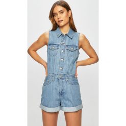 Levi's - Kombinezon. Niebieskie kombinezony damskie Levi's®, na co dzień, s, bez wzorów, z bawełny, casualowe, bez kołnierzyka, z krótkim rękawem, krótkie. W wyprzedaży za 229,90 zł.