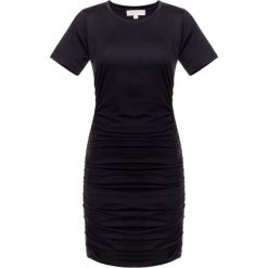 Sukienka codzienna MICHAEL Michael Kors Shirred Logo MS08ZMZ6TF. Czarne sukienki damskie MICHAEL Michael Kors, na co dzień, s, bez wzorów, z bawełny, bez kołnierzyka, bez rękawów, proste. Za 799,00 zł.