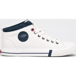 Cross Jeans - Trampki. Białe trampki męskie Cross Jeans, bez wzorów, z jeansu, bez zapięcia. Za 119,90 zł.