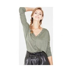 Sweter damski. Szare kardigany damskie Promod, z tkaniny. Za 97,50 zł.