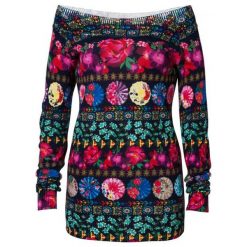 Desigual Sweter Damski Jers Nedeerman Xs Wielokolorowy. Czarne swetry klasyczne damskie marki Desigual, xs, z materiału. W wyprzedaży za 249,00 zł.