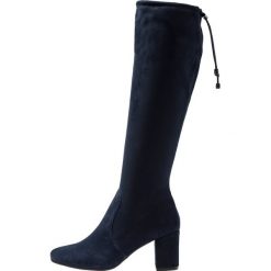 Pier One Kozaki dark blue. Niebieskie buty zimowe damskie Pier One, z materiału. Za 379,00 zł.
