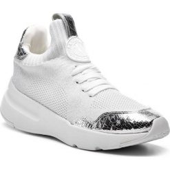 Sneakersy DKNY - Pamela K4899682 Wht/Silver Wtl. Białe półbuty damskie DKNY, ze skóry. W wyprzedaży za 399,00 zł.
