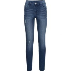 Dżinsy SKINNY bonprix niebieski "stone”. Niebieskie jeansy damskie bonprix, bez wzorów, z jeansu. Za 99,99 zł.