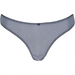Stringi "Kelly" w kolorze błękitno-granatowym. Szare stringi marki Esprit. W wyprzedaży za 38,95 zł.