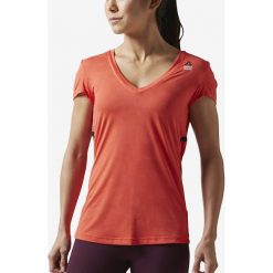 Reebok Koszulka Pomarańczowy. Pomarańczowe topy damskie Reebok, xs, bez wzorów, z elastanu, bez kołnierzyka, z krótkim rękawem, krótkie, bez kaptura. Za 223,95 zł.